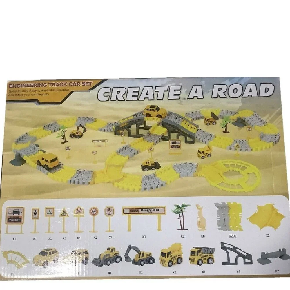 Engineering Track Playset Engineering Truck City Mobilization / 200 PCS Ages - Picture 2 of 2